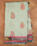 Mint Green Pure Chiniya Silk Saree