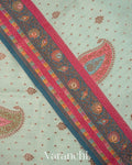 Mint Green Pure Chiniya Silk Saree