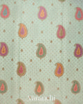 Mint Green Pure Chiniya Silk Saree