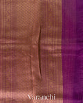 Purple Brocade Pure Kora Silk Saree