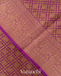 Purple Brocade Pure Kora Silk Saree