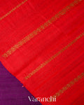 Purple Pure Raw Silk Handloom Saree