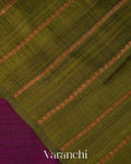 Purple Pure Raw Silk Handloom Saree