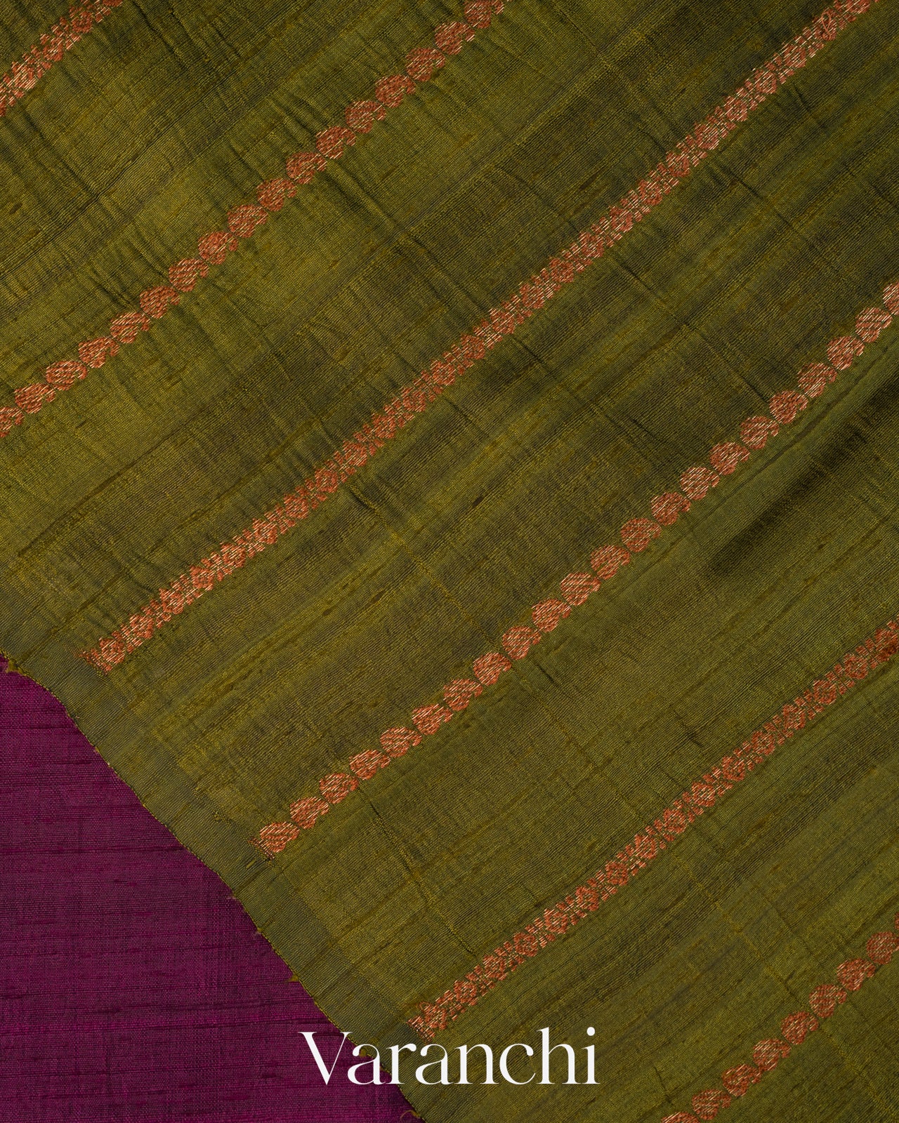 Purple Pure Raw Silk Handloom Saree