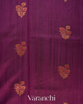 Purple Pure Raw Silk Handloom Saree