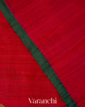 Chilly Red Pure Raw Silk Handloom Saree