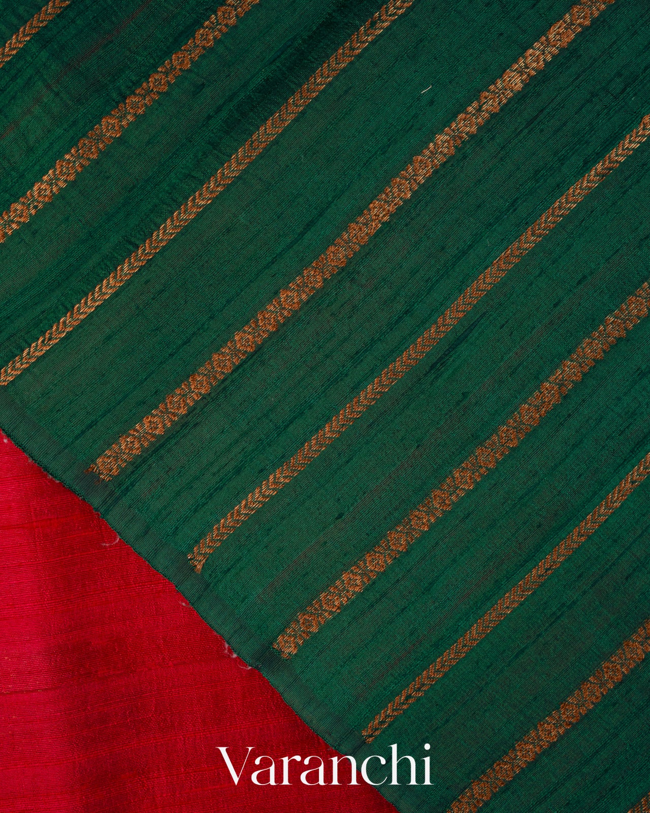 Chilly Red Pure Raw Silk Handloom Saree