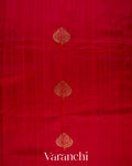 Chilly Red Pure Raw Silk Handloom Saree