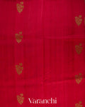 Chilly Red Pure Raw Silk Handloom Saree