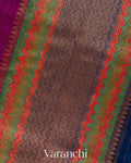 Deep Magenta Pure Raw Silk Handloom Saree