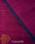 Deep Magenta Pure Raw Silk Handloom Saree