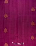 Deep Magenta Pure Raw Silk Handloom Saree