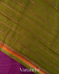 Purple Pure Raw Silk Handloom Saree