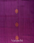 Purple Pure Raw Silk Handloom Saree