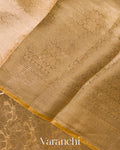Golden Yellow Brocade Pure Kora Silk Saree