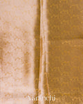 Golden Yellow Brocade Pure Kora Silk Saree