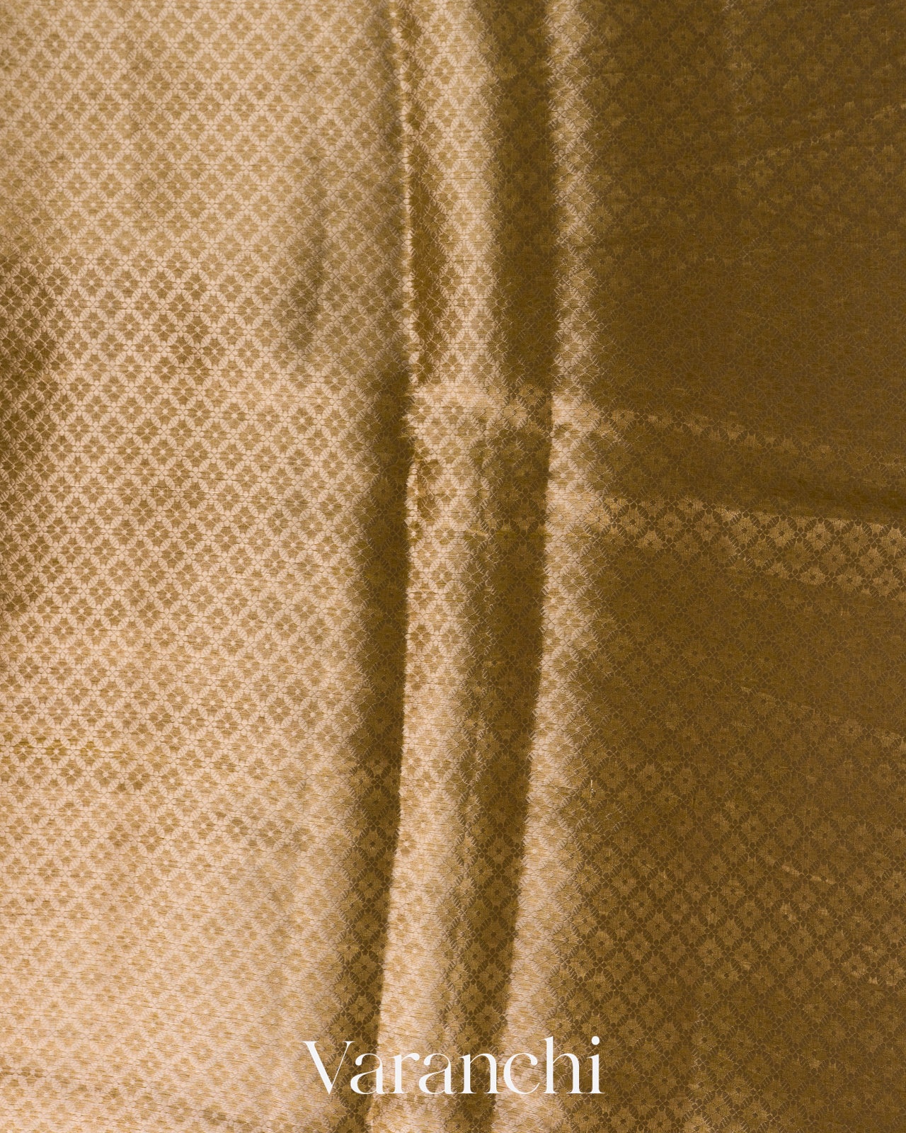 Golden Yellow Brocade Pure Kora Silk Saree