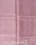Dusty Rose Applique Pure Kora Silk Saree