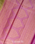 Olive Green Borderless Pure Tussar Silk Saree