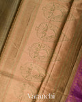Purple Lehariya Pure Tussar Silk Saree