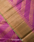 Purple Lehariya Pure Tussar Silk Saree