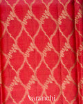 Crimson Red Jaal Pure Tussar Silk Saree