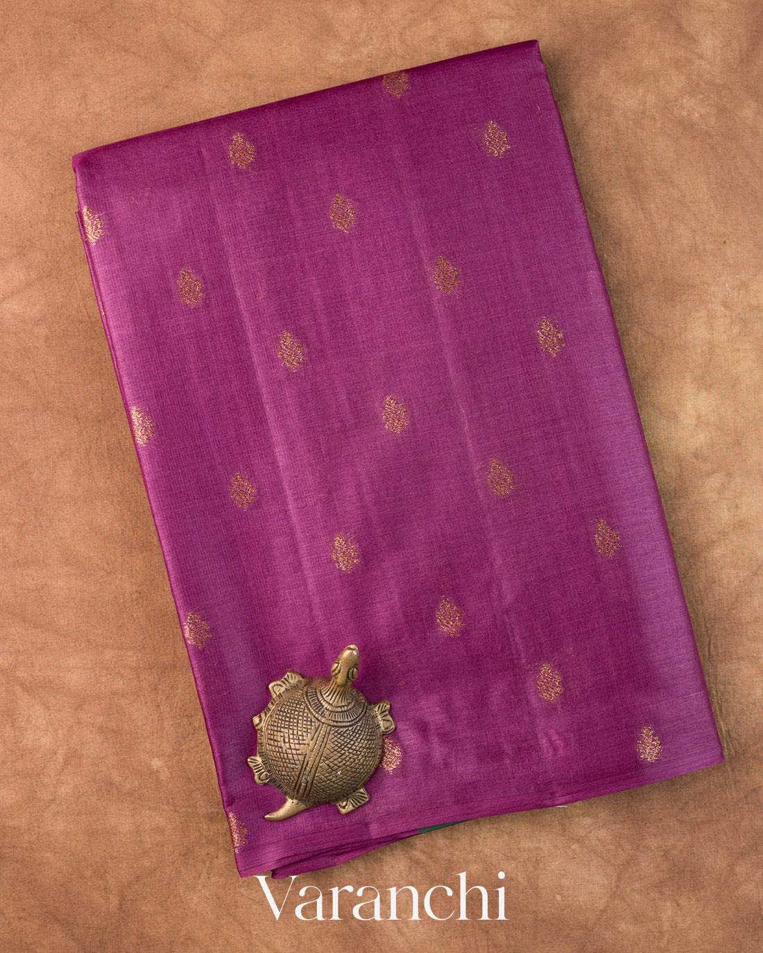 Magenta Borderless Pure Tussar Silk Saree