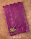 Magenta Borderless Pure Tussar Silk Saree