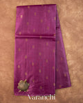 Magenta Borderless Pure Tussar Silk Saree