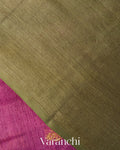 Magenta Borderless Pure Tussar Silk Saree
