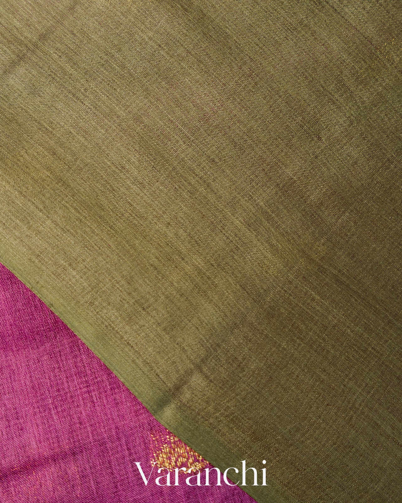 Magenta Borderless Pure Tussar Silk Saree