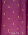 Magenta Borderless Pure Tussar Silk Saree