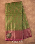 Mehendi Green Jaal Pure Tussar Silk Saree