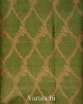 Mehendi Green Jaal Pure Tussar Silk Saree