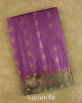 Purple Woven Pure Tussar Silk Saree