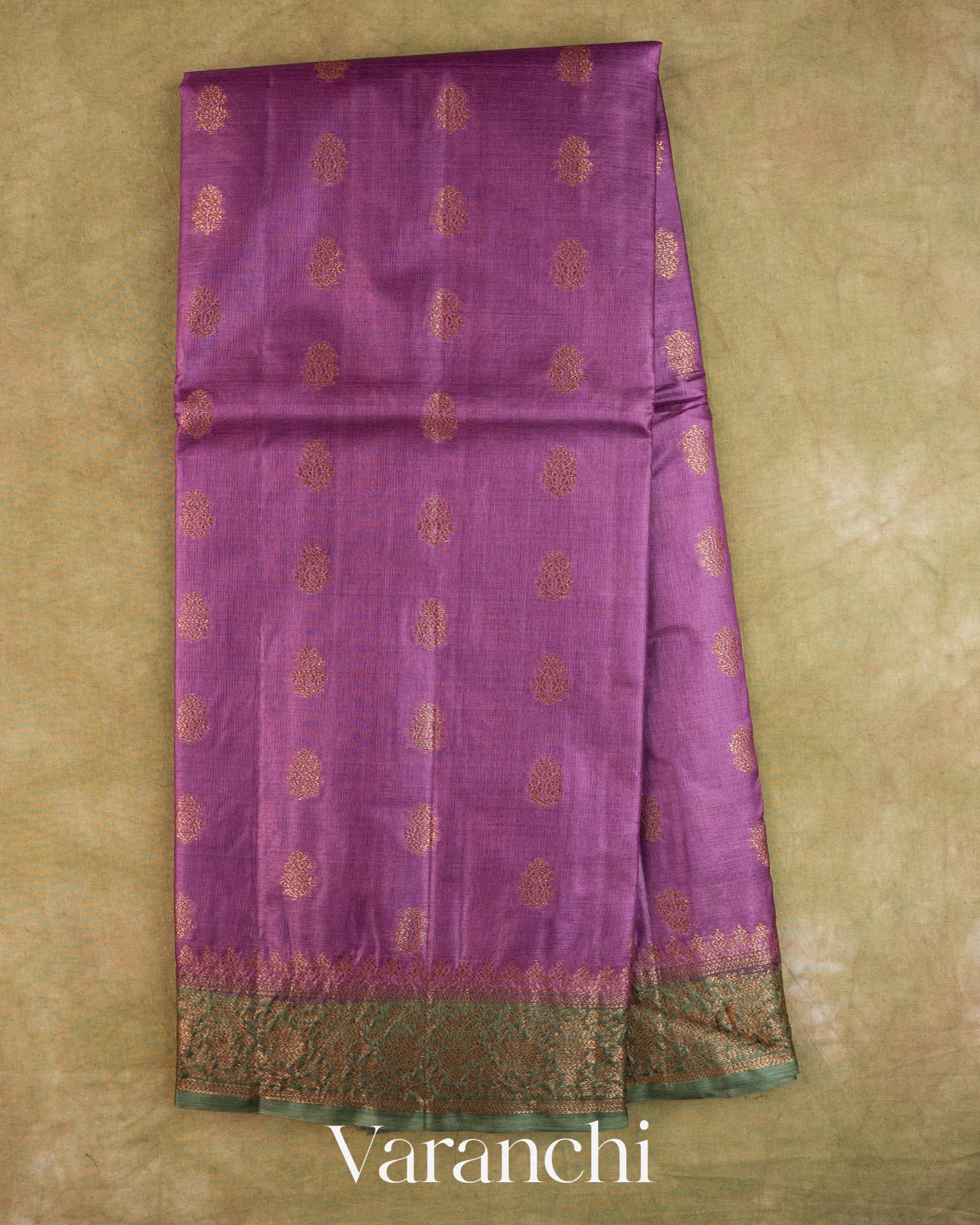 Purple Woven Pure Tussar Silk Saree