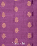 Purple Woven Pure Tussar Silk Saree