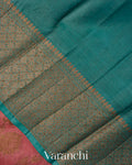 Onion Pink Floral Jaal Pure Tussar Silk Saree