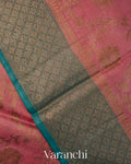 Onion Pink Floral Jaal Pure Tussar Silk Saree