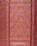 Onion Pink Floral Jaal Pure Tussar Silk Saree