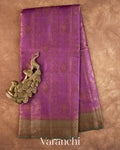 Purple Pure Tussar Silk Saree