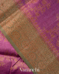 Purple Pure Tussar Silk Saree