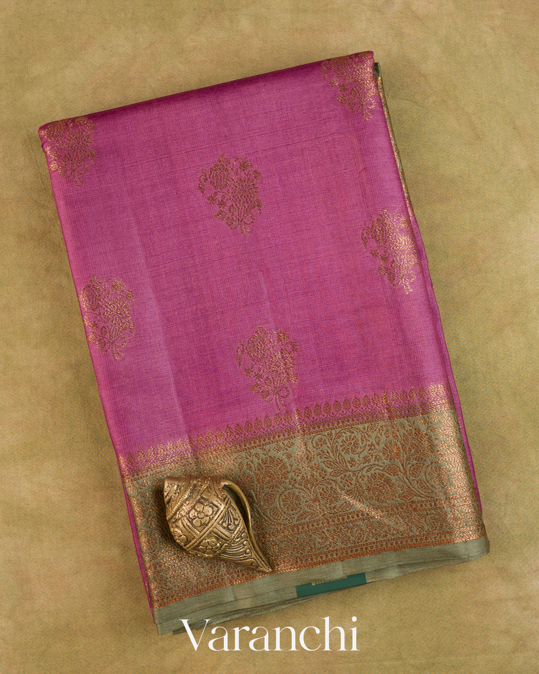 Magenta Pure Tussar Silk Saree