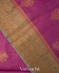 Magenta Pure Tussar Silk Saree