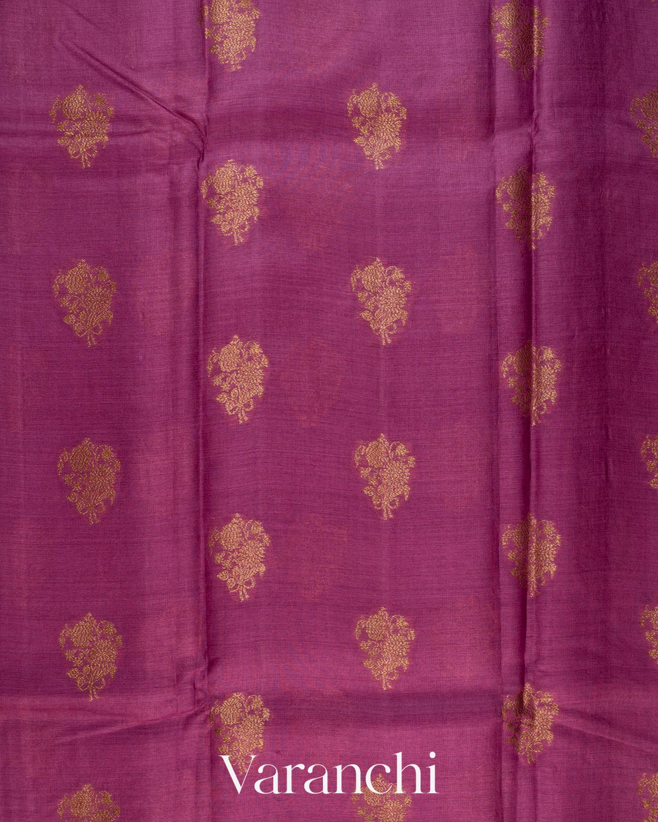 Magenta Pure Tussar Silk Saree