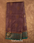 Mauve Pure Tussar Silk Saree