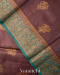 Mauve Pure Tussar Silk Saree