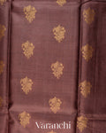 Mauve Pure Tussar Silk Saree