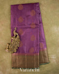 Deep Purple Pure Tussar Silk Saree