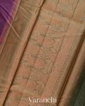 Deep Purple Pure Tussar Silk Saree